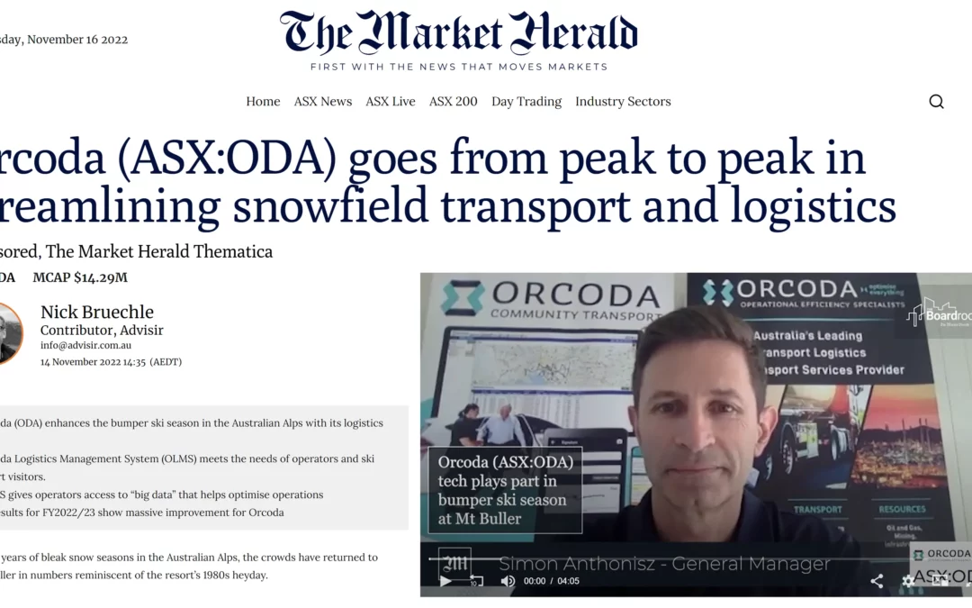The Market Herald features ORCODA (ASX:ODA)