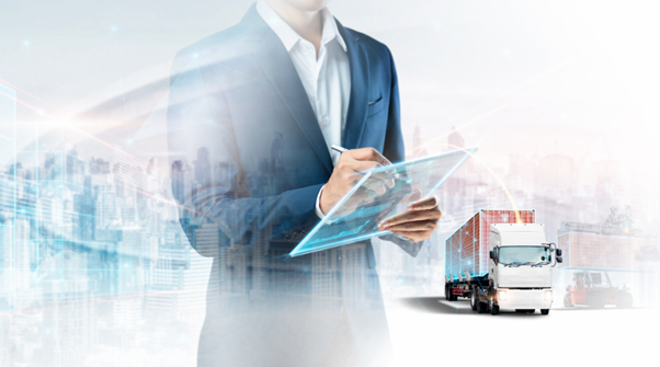 Logistics 2 A vibrant digital image displaying real-time logistics data, illustrating improved visibility and operational control.