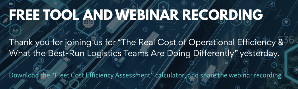 WEBINAR RECORDING Webinar Logistics Efficiency